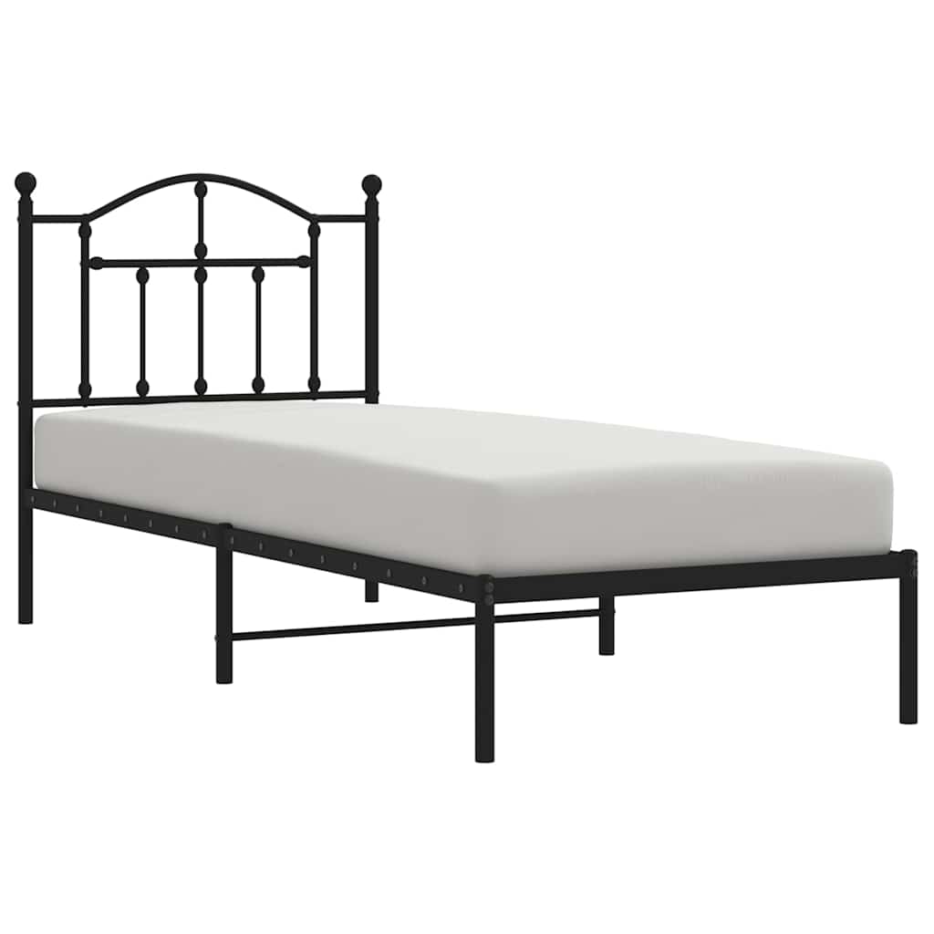 8720845882112_g_en_hd_1 vidaXL Metal Bed Frame without Mattress with Headboard Black 90x190 cm - Image 3