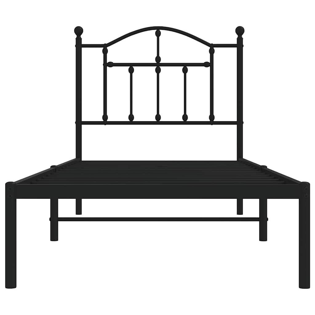 8720845882112_g_en_hd_3 vidaXL Metal Bed Frame without Mattress with Headboard Black 90x190 cm - Image 5