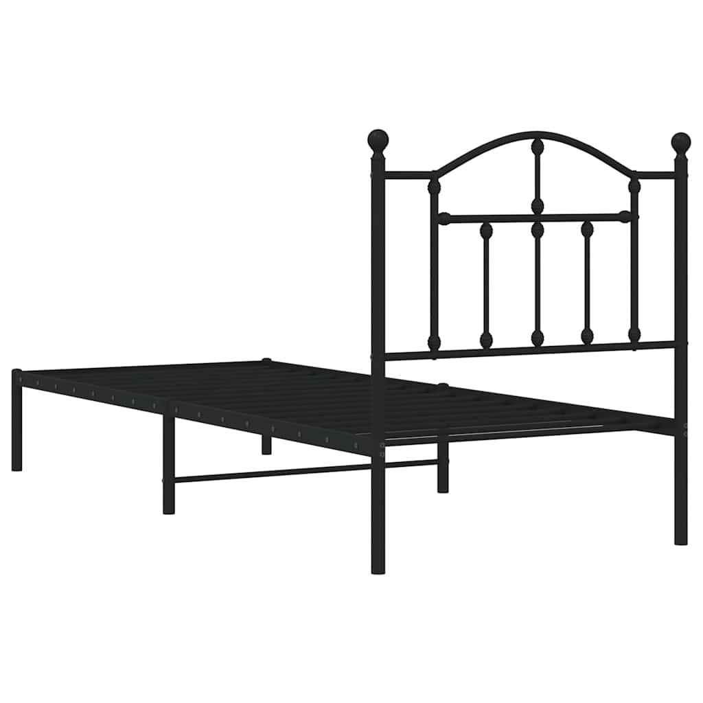 8720845882112_g_en_hd_5 vidaXL Metal Bed Frame without Mattress with Headboard Black 90x190 cm - Image 7