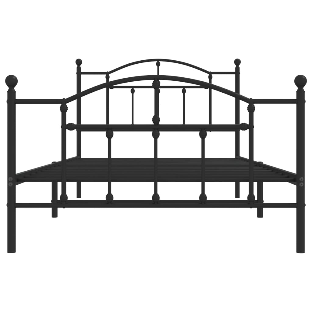 8720845882334_g_en_hd_3 vidaXL Metal Bed Frame without Mattress with Footboard Black 107x203 cm King Single - Image 5