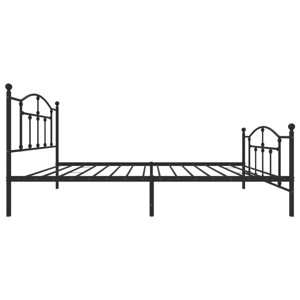 8720845882334_g_en_hd_4 vidaXL Metal Bed Frame without Mattress with Footboard Black 107x203 cm King Single - Image 6