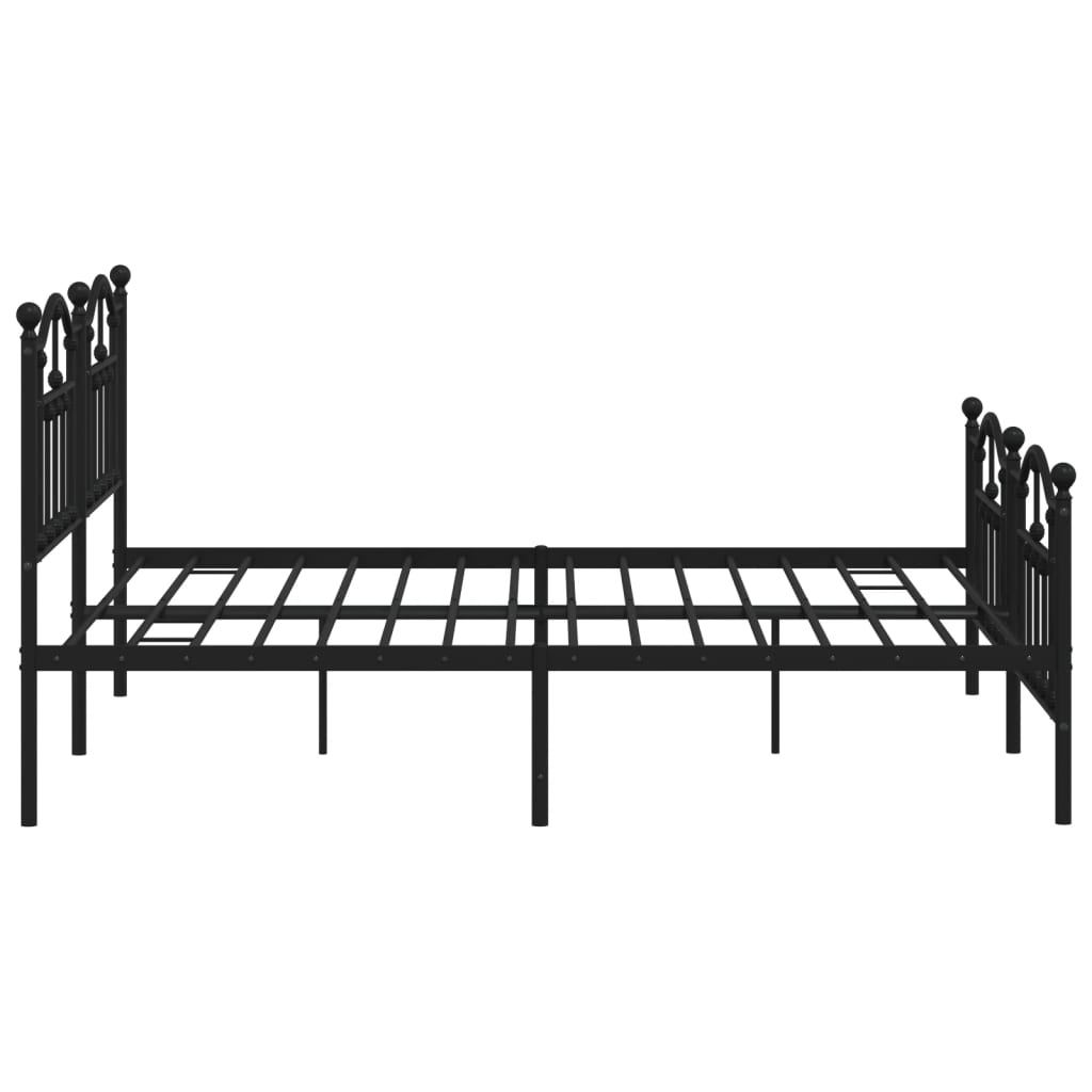 8720845882419_g_en_hd_4 vidaXL Metal Bed Frame without Mattress with Footboard Black 183x203 cm King - Image 6