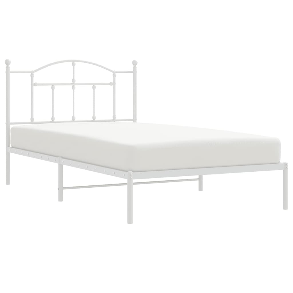 8720845882648_g_en_hd_2 vidaXL Metal Bed Frame without Mattress with Headboard White 107x203 cm King Single - Image 4