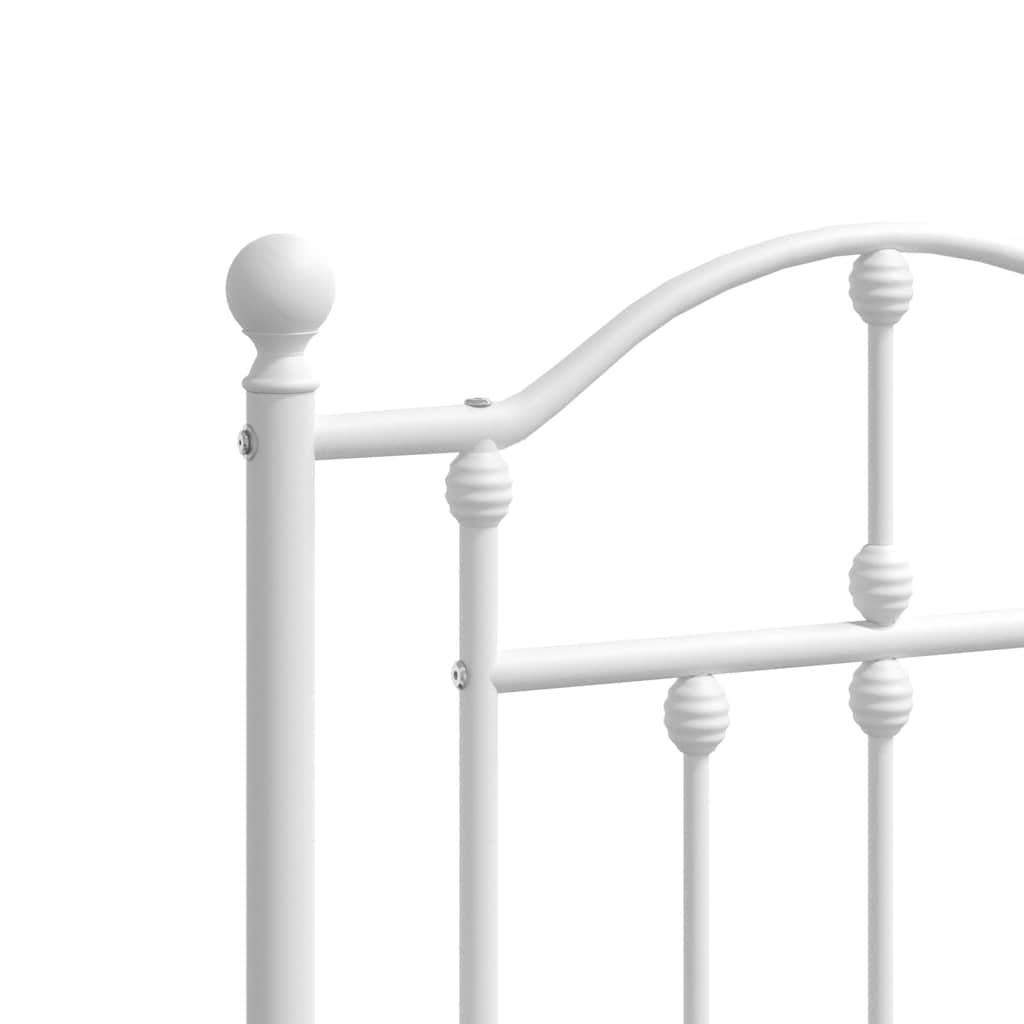 8720845882709_g_en_hd_7 vidaXL Metal Bed Frame without Mattress with Headboard White 150x200 cm - Image 9