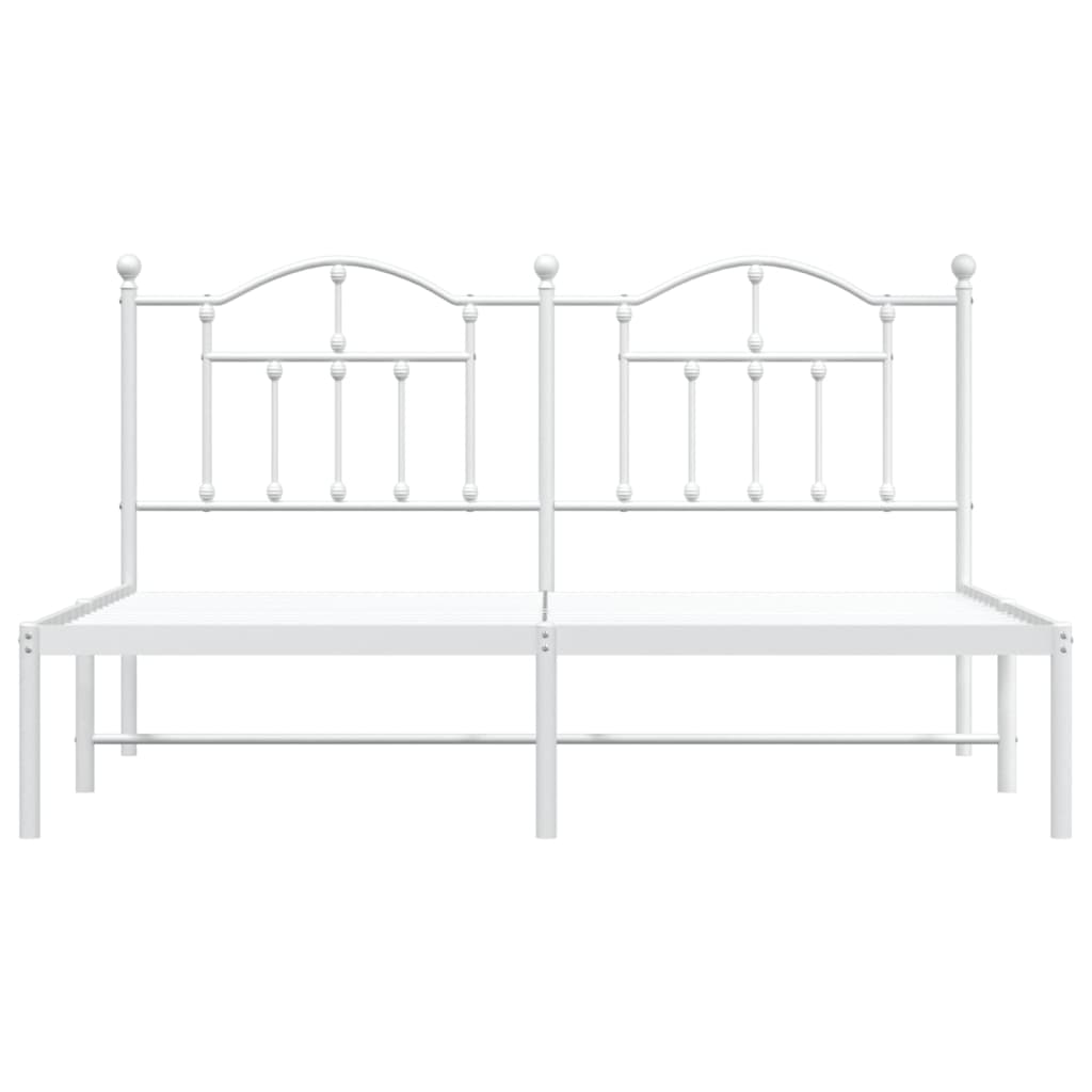 8720845882723_g_en_hd_3 vidaXL Metal Bed Frame without Mattress with Headboard White 183x203 cm King - Image 5