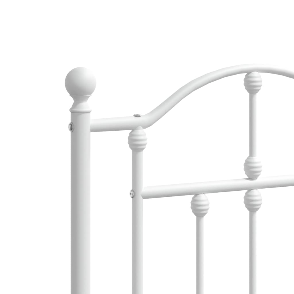 8720845882907_g_en_hd_6 vidaXL Metal Bed Frame without Mattress with Footboard White 183x203 cm King - Image 8