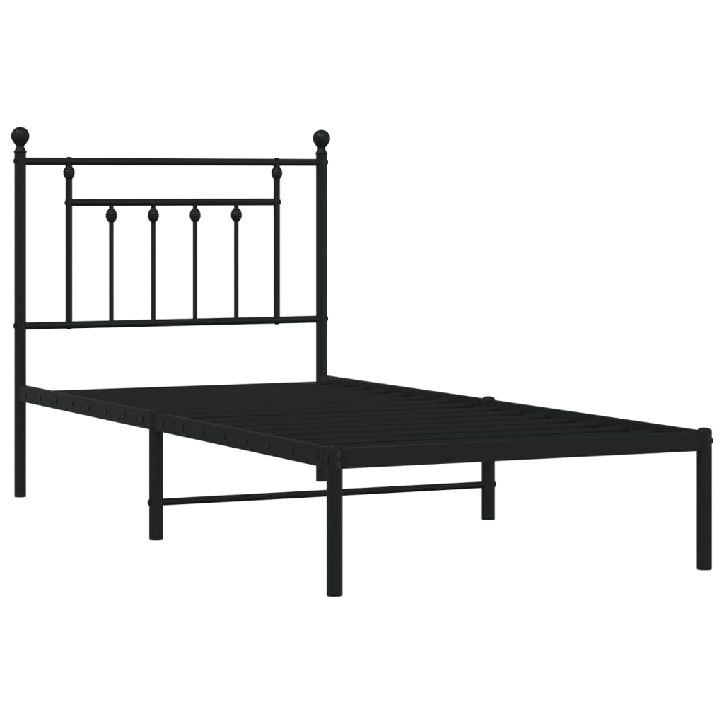 8720845883096_g_en_hd_1 vidaXL Metal Bed Frame without Mattress with Headboard Black 90x190 cm - Image 3