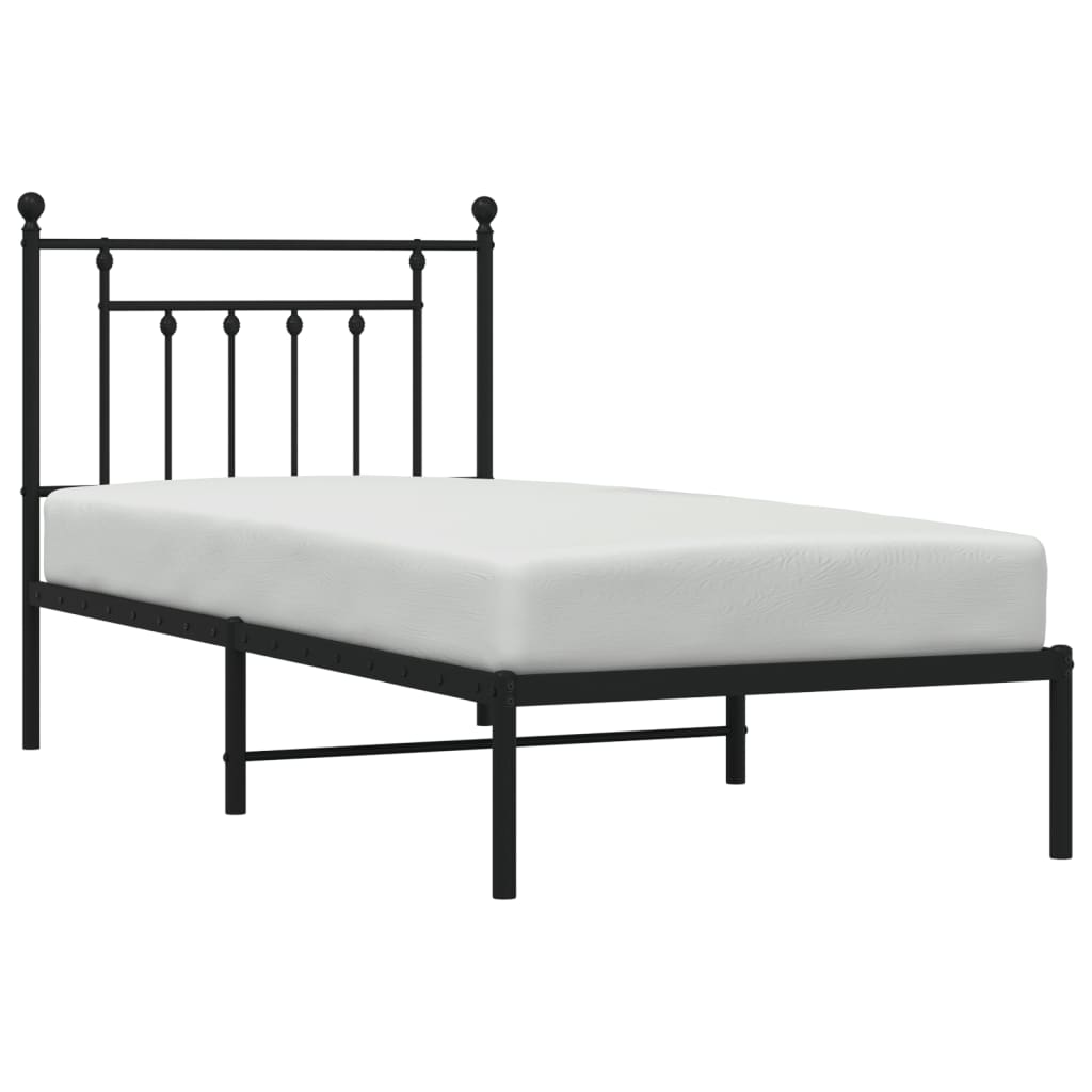 8720845883096_g_en_hd_3 vidaXL Metal Bed Frame without Mattress with Headboard Black 90x190 cm - Image 5