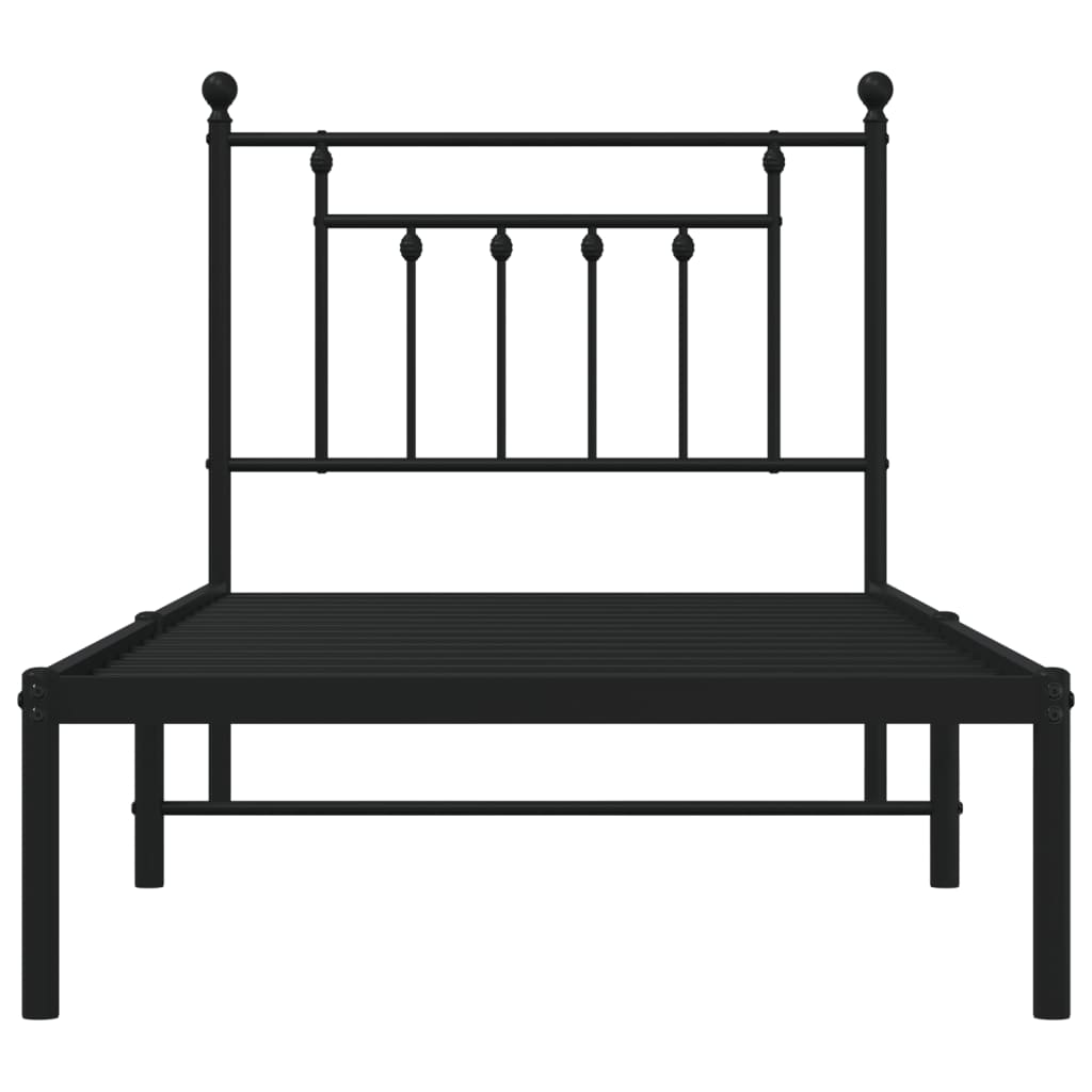 8720845883096_g_en_hd_4 vidaXL Metal Bed Frame without Mattress with Headboard Black 90x190 cm - Image 6