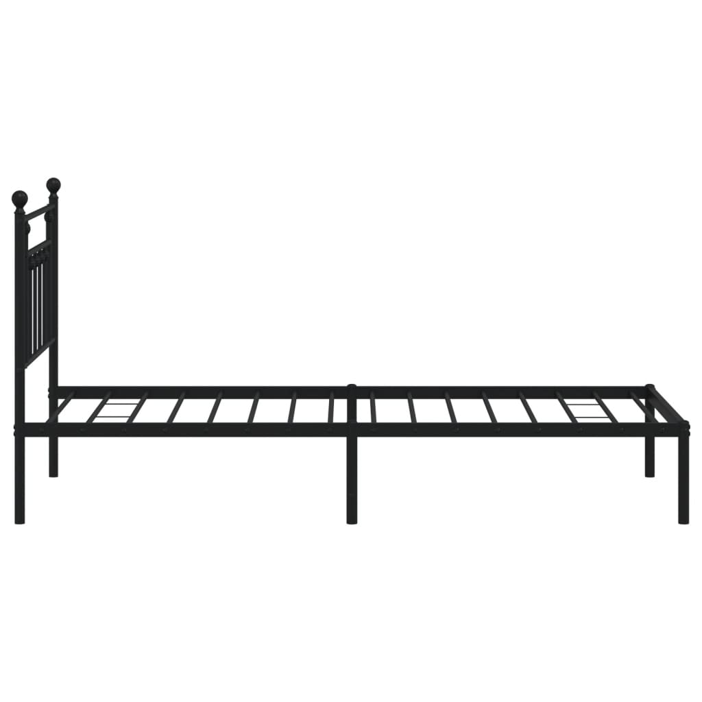 8720845883096_g_en_hd_5 vidaXL Metal Bed Frame without Mattress with Headboard Black 90x190 cm - Image 7