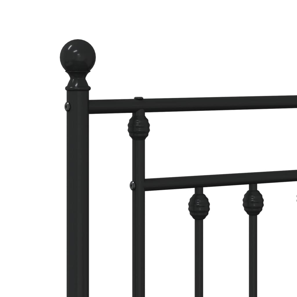 8720845883096_g_en_hd_7 vidaXL Metal Bed Frame without Mattress with Headboard Black 90x190 cm - Image 9