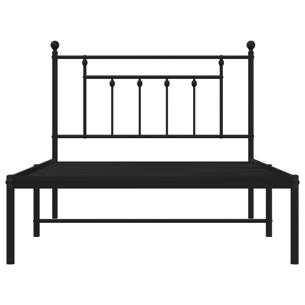 8720845883133_g_en_hd_1 vidaXL Metal Bed Frame without Mattress with Headboard Black 107x203 cm King Single - Image 3