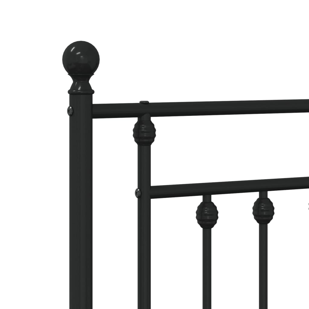8720845883317_g_en_hd_7 vidaXL Metal Bed Frame without Mattress with Footboard Black 107x203 cm King Single - Image 9