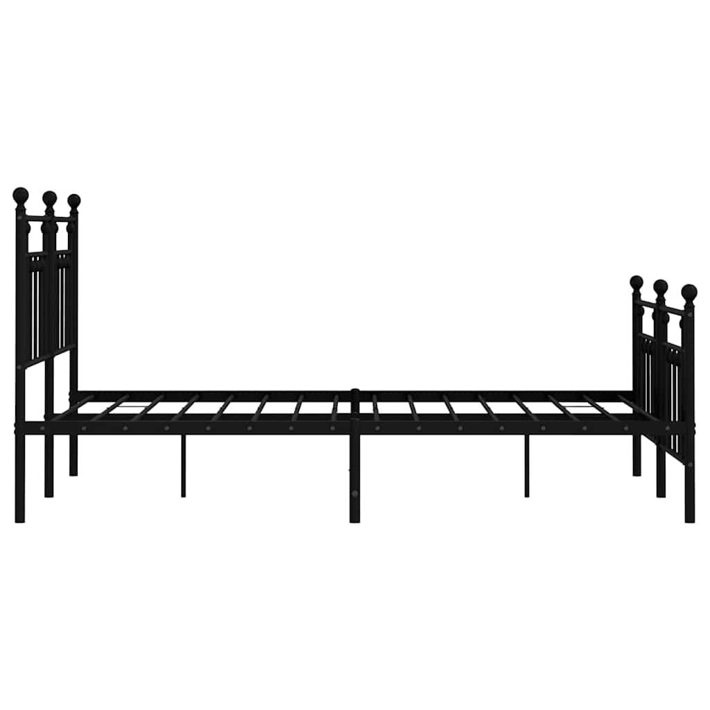 8720845883379_g_en_hd_5 vidaXL Metal Bed Frame without Mattress with Footboard Black 150x200 cm - Image 7