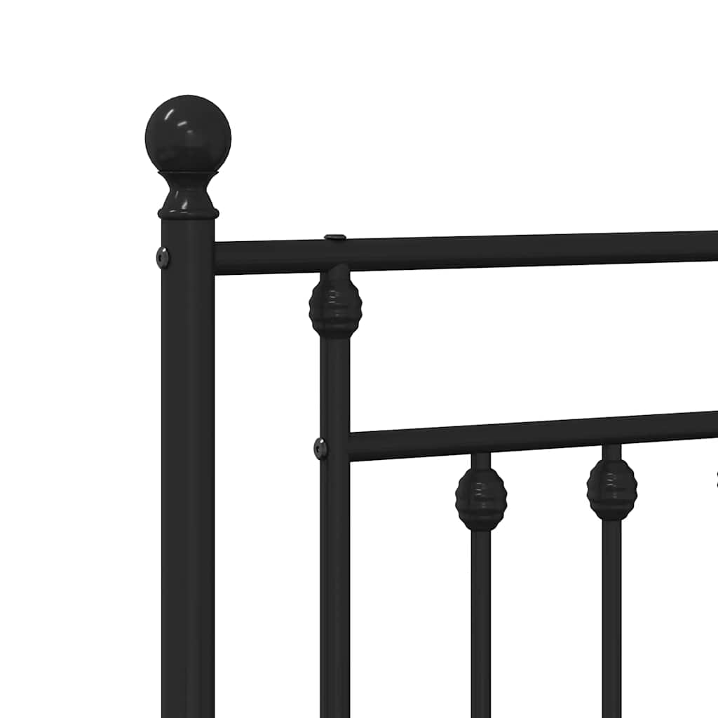 8720845883379_g_en_hd_7 vidaXL Metal Bed Frame without Mattress with Footboard Black 150x200 cm - Image 9