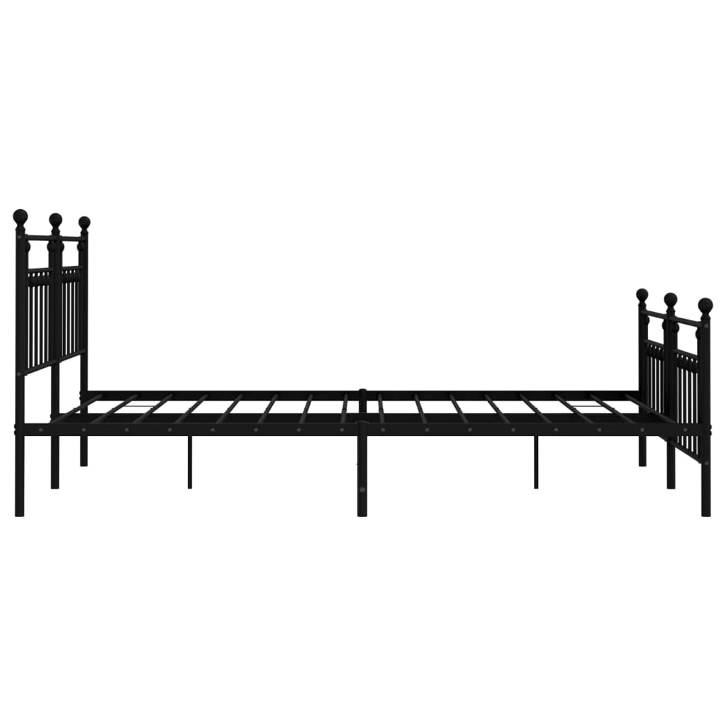 8720845883393_g_en_hd_4 vidaXL Metal Bed Frame without Mattress with Footboard Black 183x203 cm King - Image 6