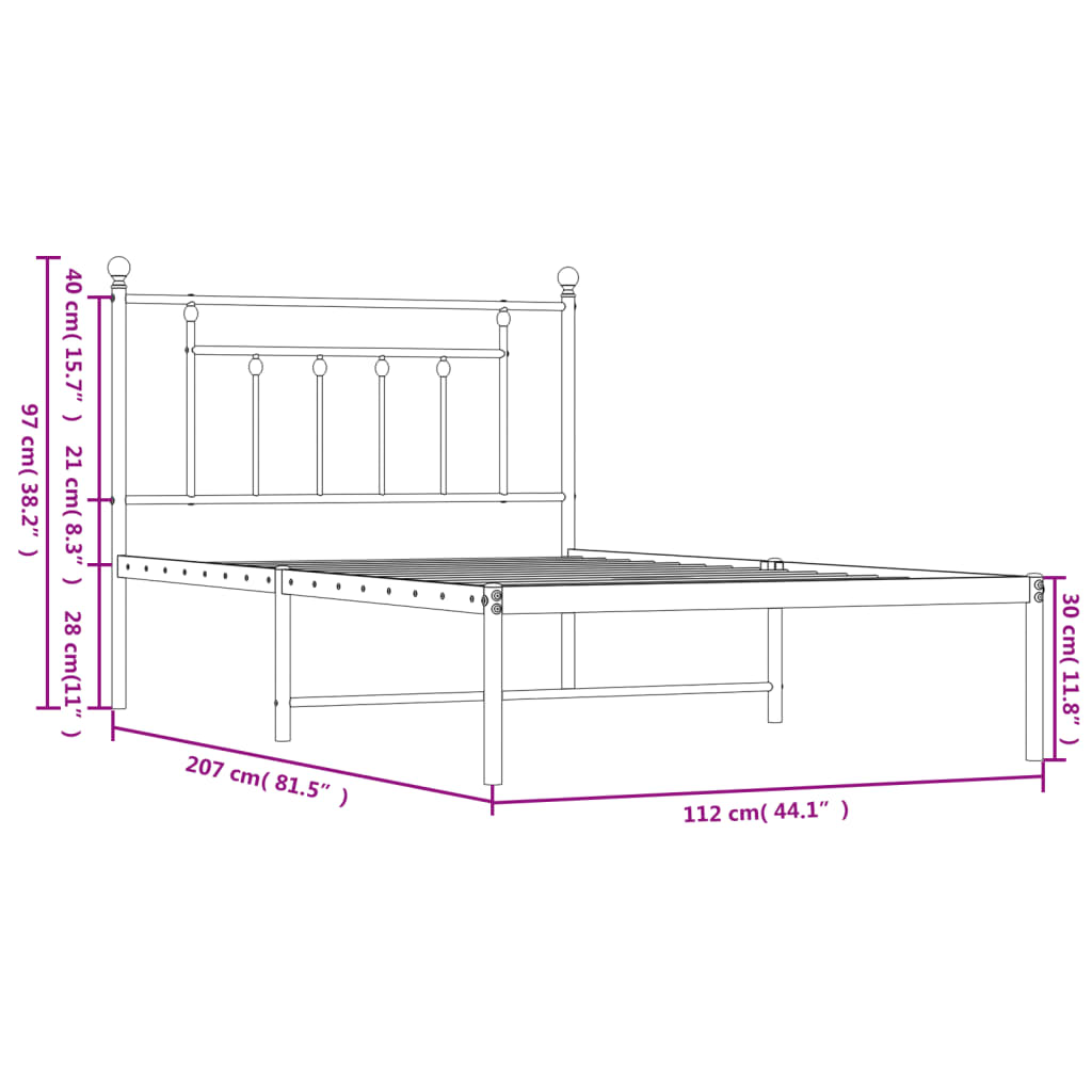 8720845883621_g_en_hd_8 vidaXL Metal Bed Frame without Mattress with Headboard White 107x203 cm King Single - Image 10