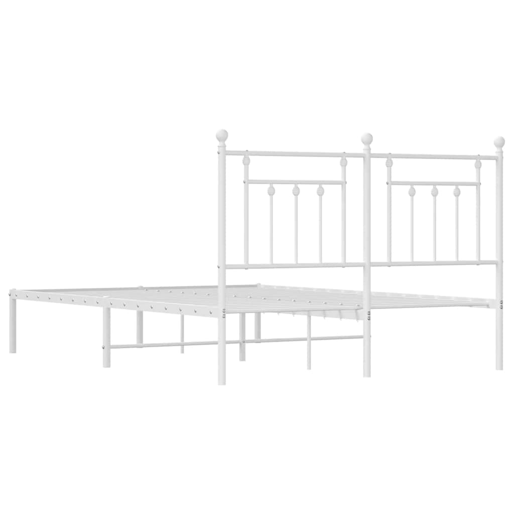 8720845883683_g_en_hd_6 vidaXL Metal Bed Frame without Mattress with Headboard White 150x200 cm - Image 8
