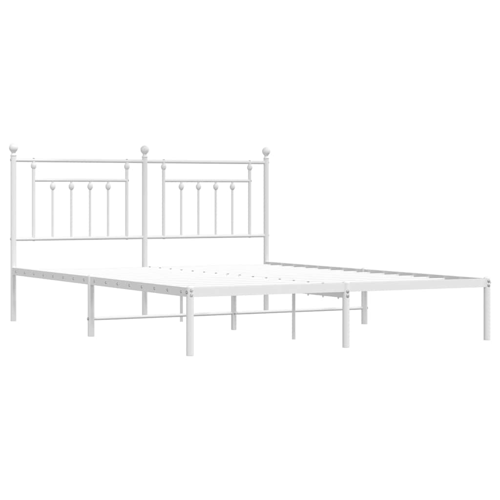8720845883706_g_en_hd_1 vidaXL Metal Bed Frame without Mattress with Headboard White 183x203 cm King - Image 3