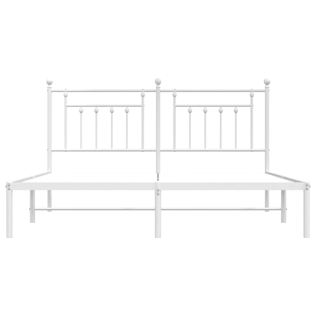 8720845883706_g_en_hd_4 vidaXL Metal Bed Frame without Mattress with Headboard White 183x203 cm King - Image 6