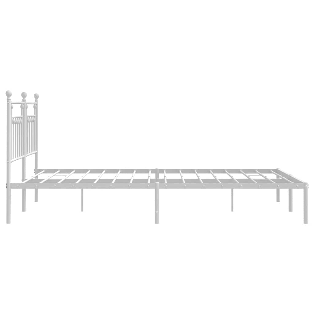 8720845883706_g_en_hd_5 vidaXL Metal Bed Frame without Mattress with Headboard White 183x203 cm King - Image 7