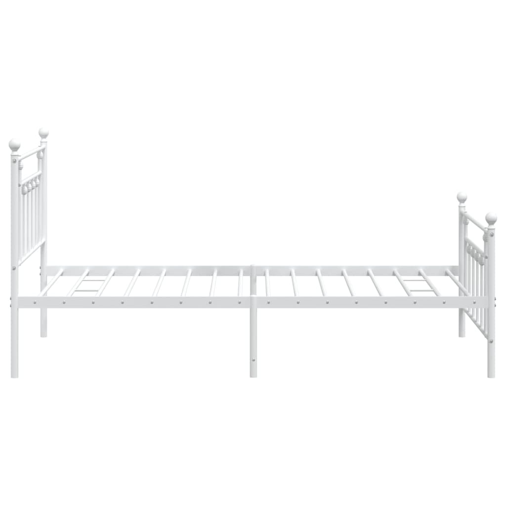 8720845883805_g_en_hd_5 vidaXL Metal Bed Frame without Mattress with Footboard White 107x203 cm King Single - Image 7