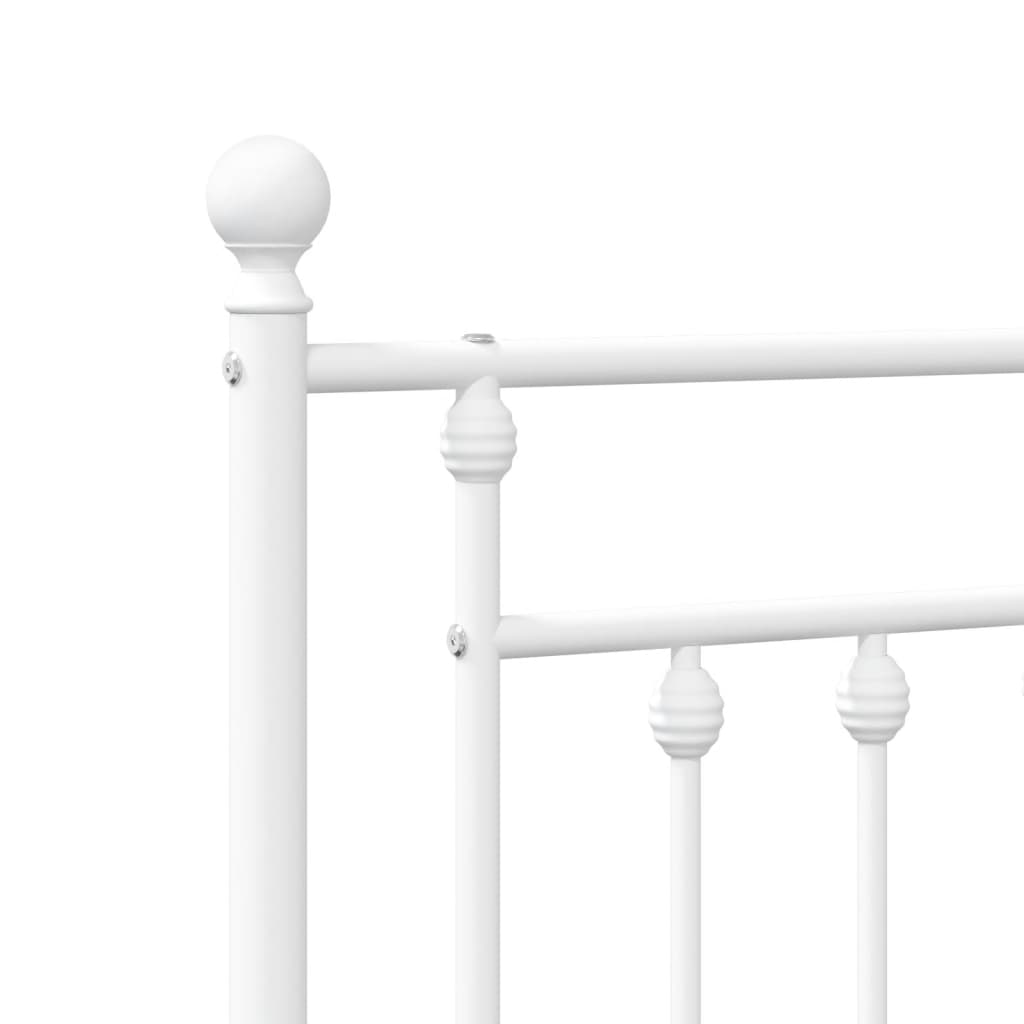 8720845883805_g_en_hd_7 vidaXL Metal Bed Frame without Mattress with Footboard White 107x203 cm King Single - Image 9