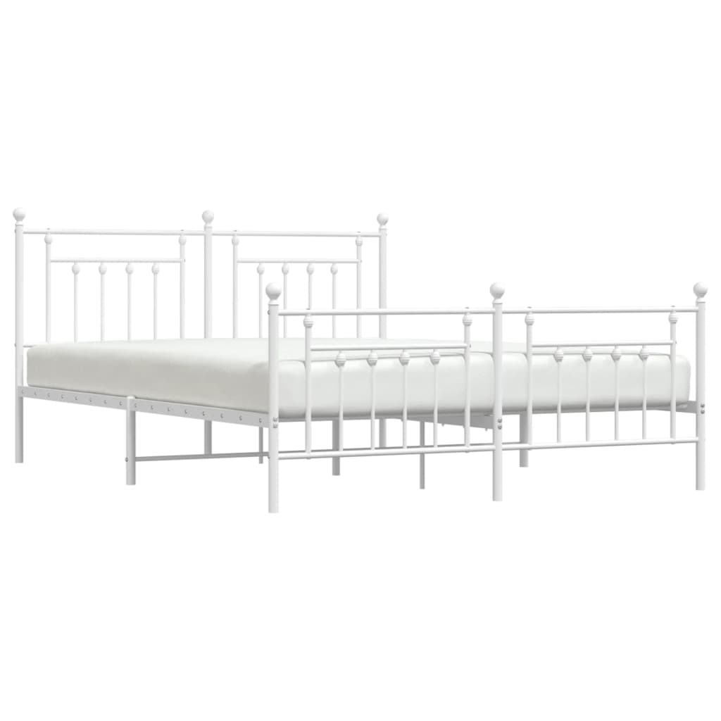 8720845883881_g_en_hd_3 vidaXL Metal Bed Frame without Mattress with Footboard White 183x203 cm King - Image 5