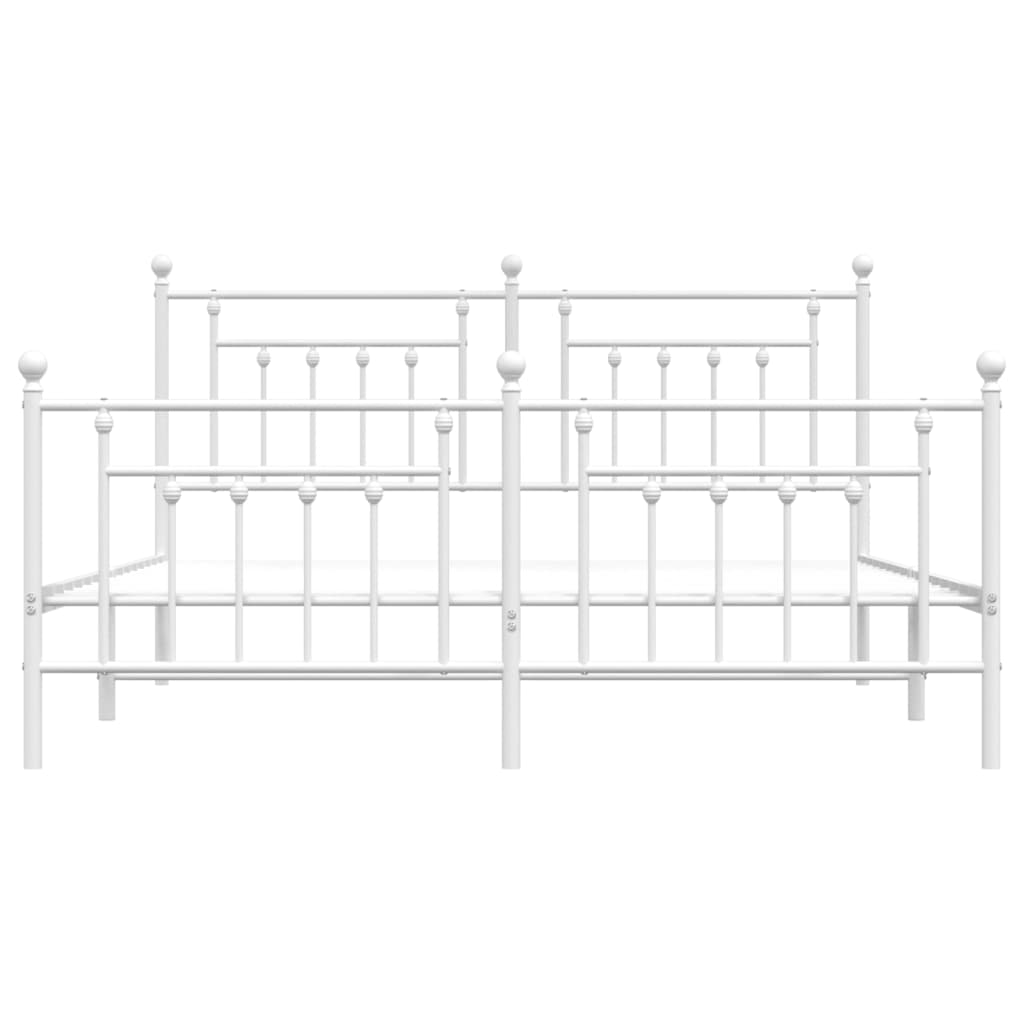 8720845883881_g_en_hd_4 vidaXL Metal Bed Frame without Mattress with Footboard White 183x203 cm King - Image 6