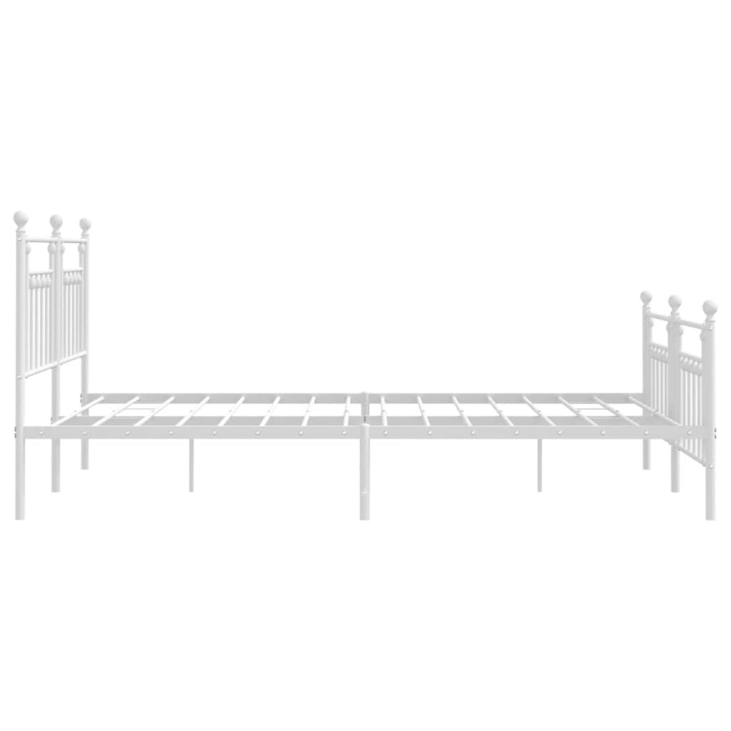 8720845883881_g_en_hd_5 vidaXL Metal Bed Frame without Mattress with Footboard White 183x203 cm King - Image 7