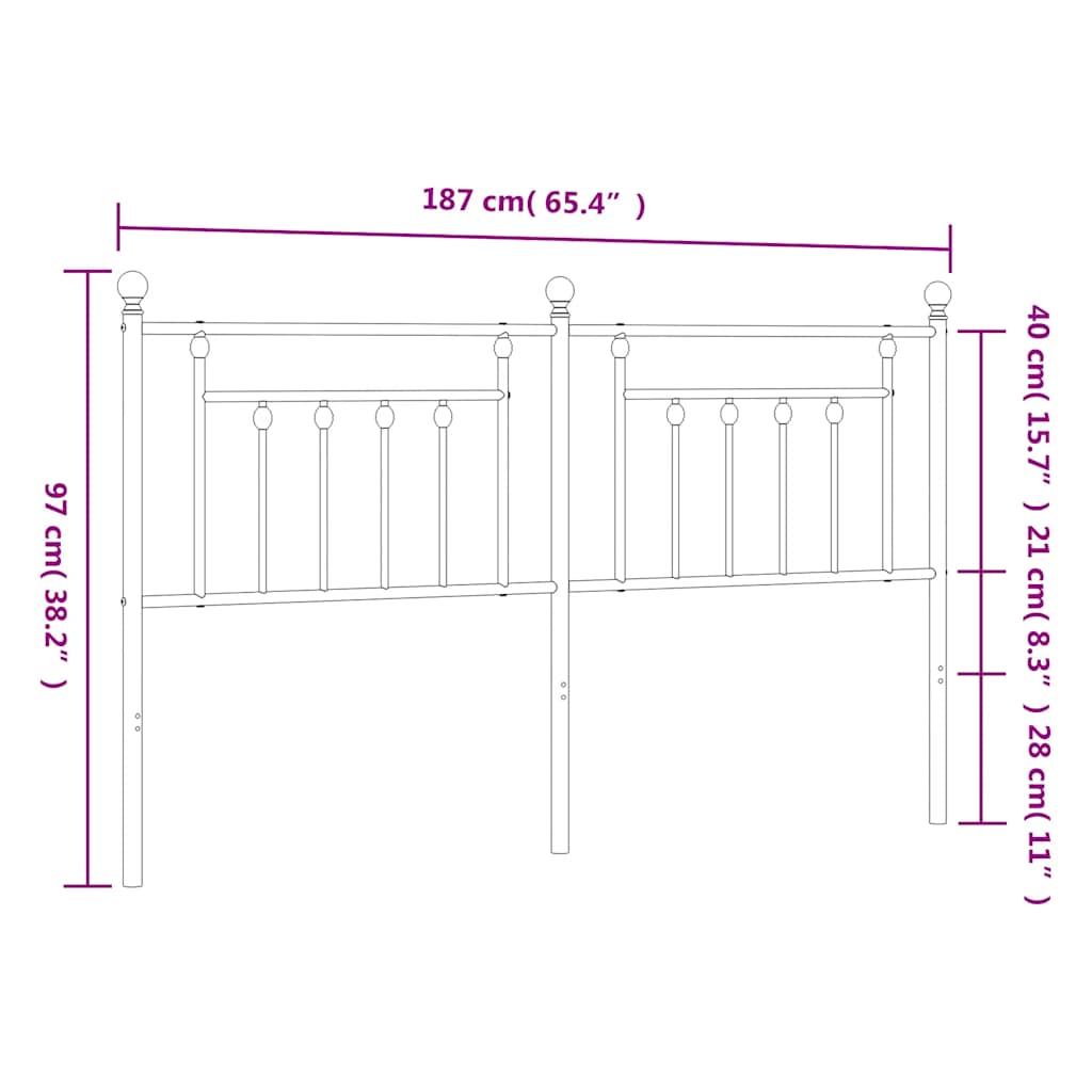 8720845884024_g_en_hd_5 vidaXL Metal Headboard White 183 cm King - Image 7