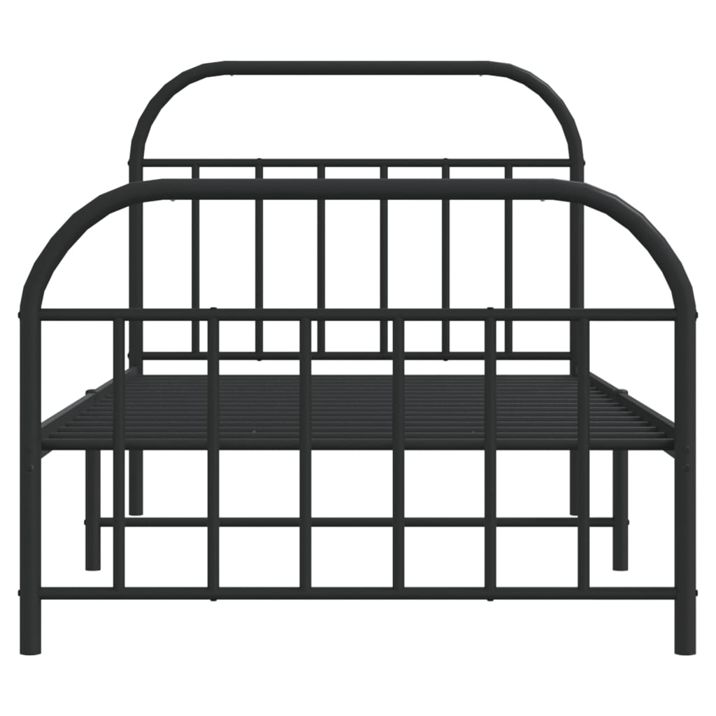 8720845884291_g_en_hd_4 vidaXL Metal Bed Frame without Mattress with Footboard Black 107x203 cm King Single - Image 6