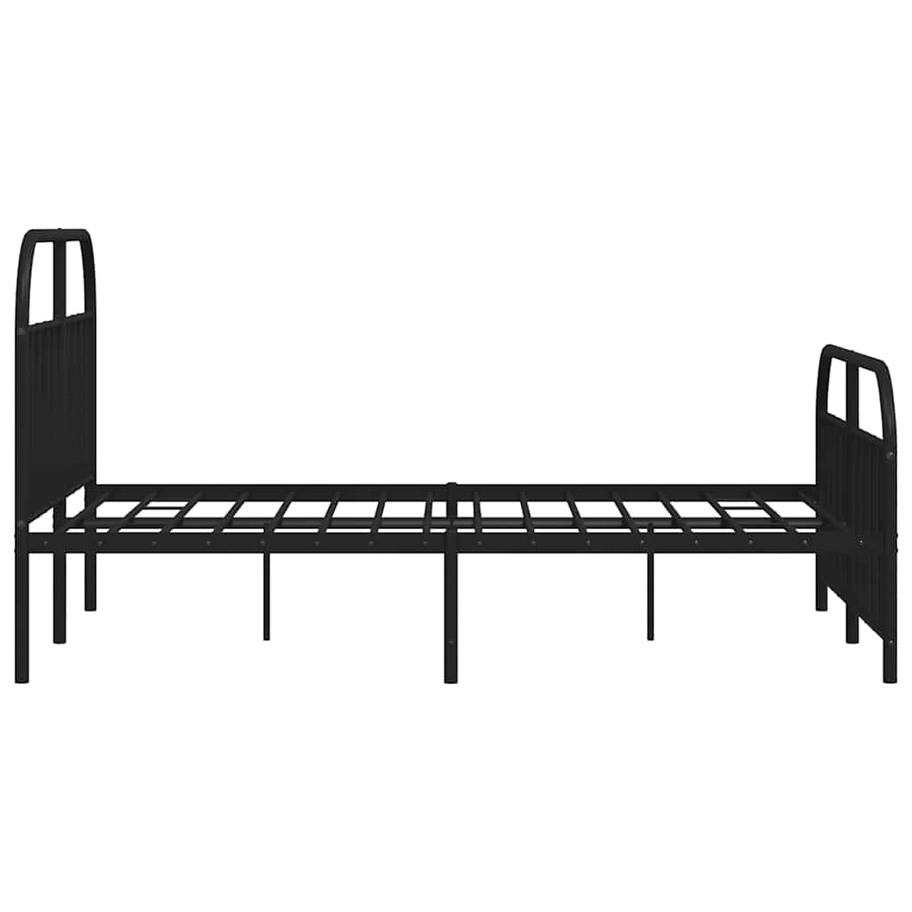 8720845884321_g_en_hd_5 vidaXL Metal Bed Frame without Mattress with Footboard Black 135x190 cm - Image 7