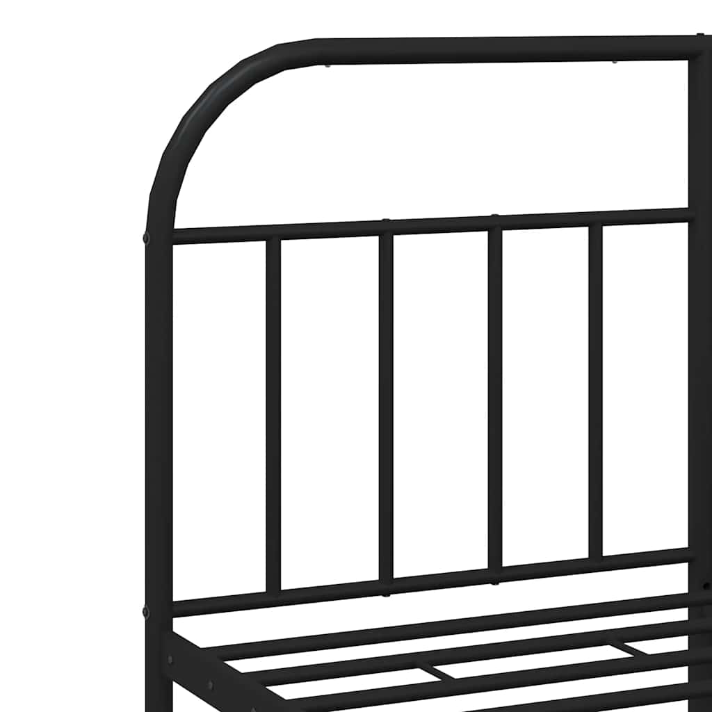 8720845884352_g_en_hd_7 vidaXL Metal Bed Frame without Mattress with Footboard Black 150x200 cm - Image 9