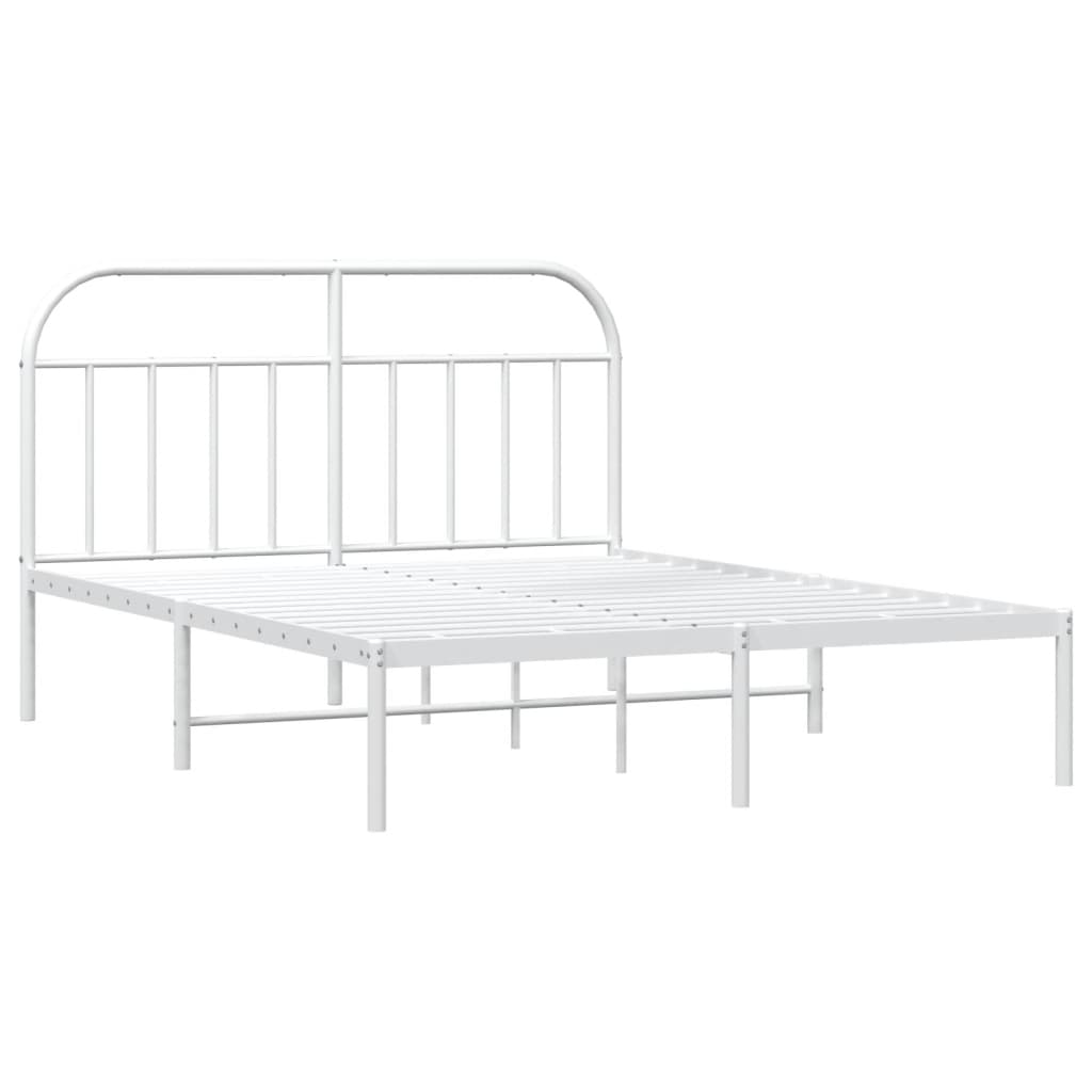 8720845884680_g_en_hd_1 vidaXL Metal Bed Frame without Mattress with Headboard White 183x203 cm King - Image 3