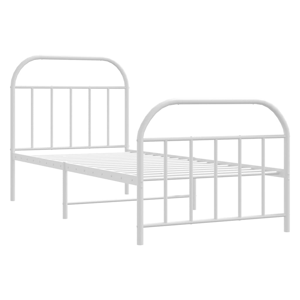 8720845884741_g_en_hd_1 vidaXL Metal Bed Frame without Mattress with Footboard White 90x190 cm - Image 3