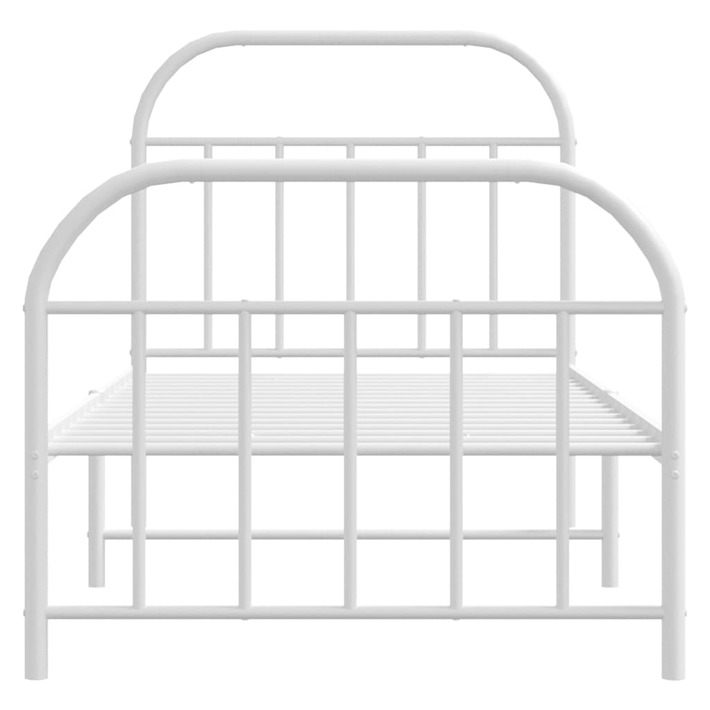 8720845884741_g_en_hd_4 vidaXL Metal Bed Frame without Mattress with Footboard White 90x190 cm - Image 6