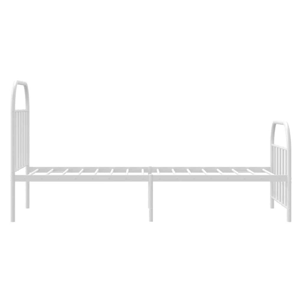 8720845884741_g_en_hd_5 vidaXL Metal Bed Frame without Mattress with Footboard White 90x190 cm - Image 7