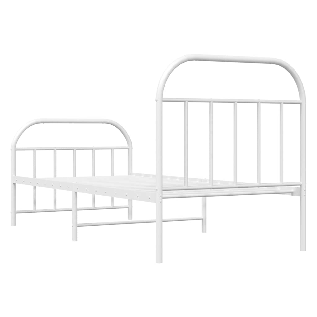 8720845884741_g_en_hd_6 vidaXL Metal Bed Frame without Mattress with Footboard White 90x190 cm - Image 8