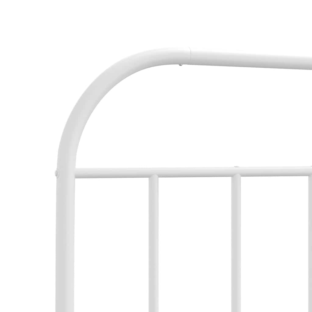8720845884741_g_en_hd_7 vidaXL Metal Bed Frame without Mattress with Footboard White 90x190 cm - Image 9