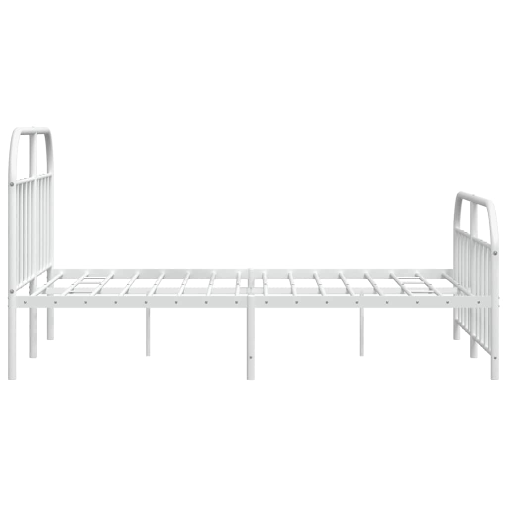 8720845884864_g_en_hd_5 vidaXL Metal Bed Frame without Mattress with Footboard White 183x203 cm King - Image 7