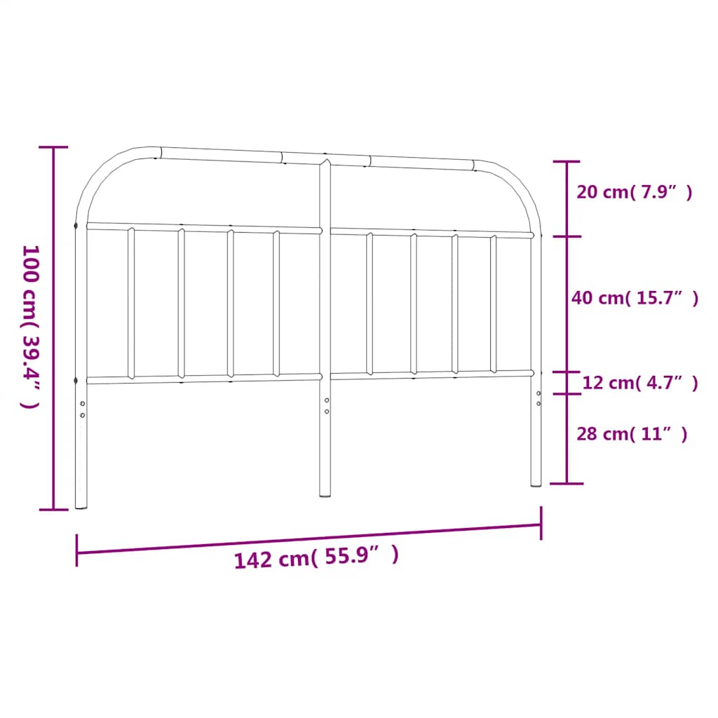 8720845884963_g_en_hd_5 vidaXL Metal Headboard White 137 cm Double - Image 7