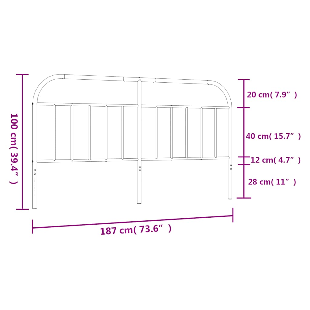 8720845885007_g_en_hd_5 vidaXL Metal Headboard White 183 cm King - Image 7