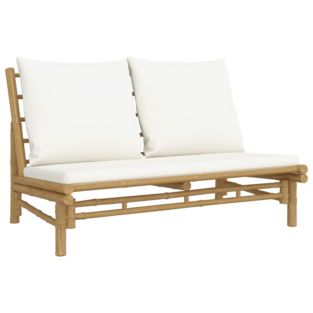 8720845885045_g_en_hd_3 vidaXL 2 Piece Garden Lounge Set with Cream White Cushions Bamboo - Image 5