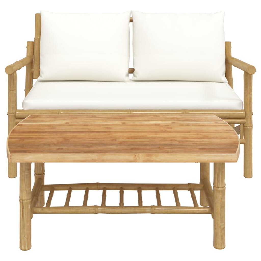 8720845885113_g_en_hd_1 vidaXL 2 Piece Garden Lounge Set with Cream White Cushions Bamboo - Image 3