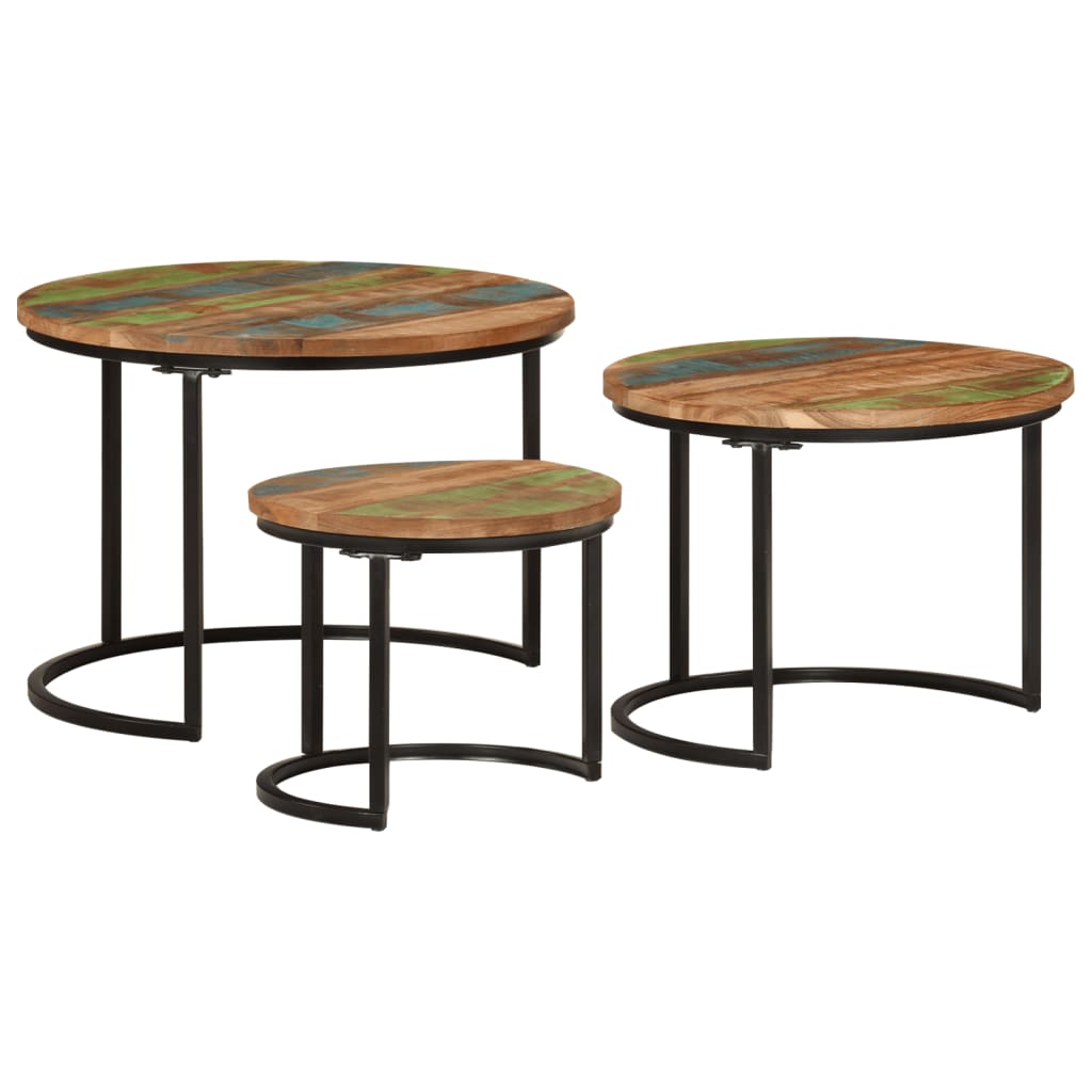 8720845885489_g_en_hd_1 vidaXL Nesting Tables 3 pcs Solid Wood Reclaimed - Image 2
