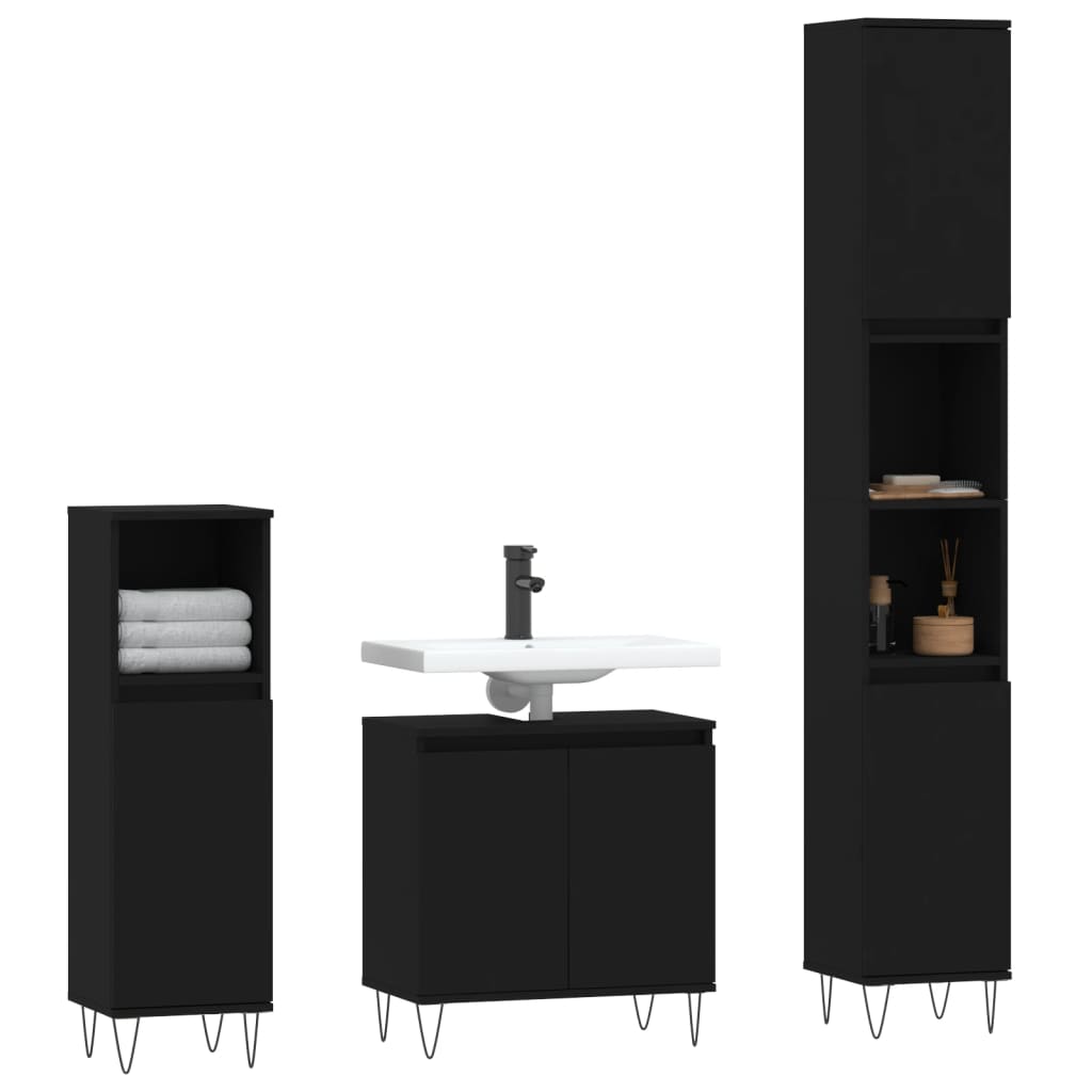 8720845886073_g_en_hd_1 vidaXL 3 Piece Bathroom Cabinet Set Black Engineered Wood - Image 3