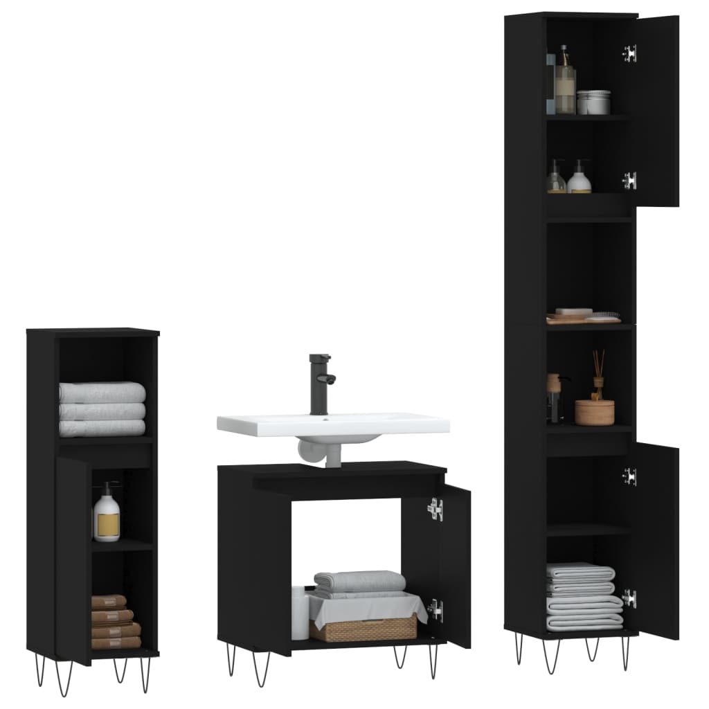 8720845886073_g_en_hd_2 vidaXL 3 Piece Bathroom Cabinet Set Black Engineered Wood - Image 4