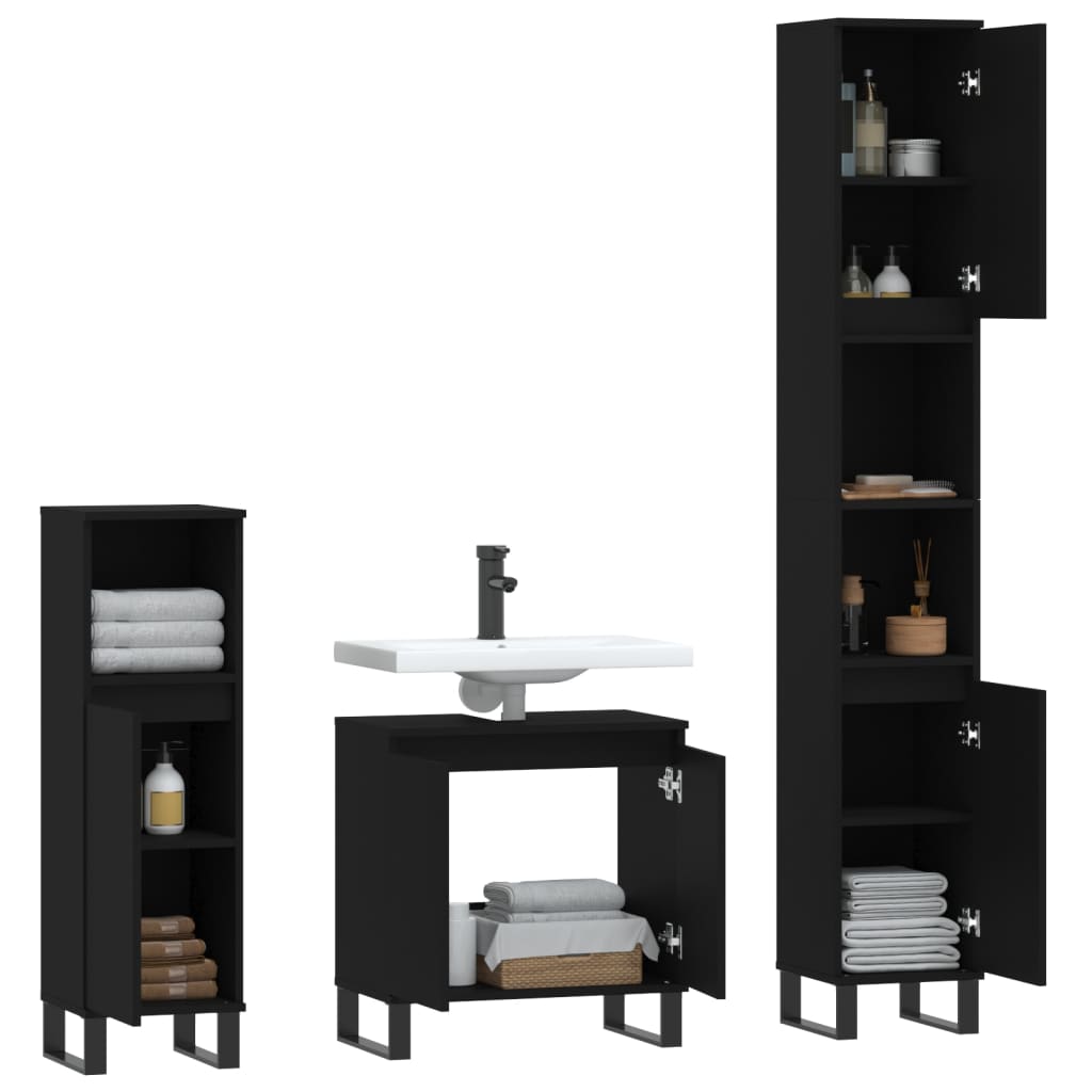 8720845886158_g_en_hd_2 vidaXL 3 Piece Bathroom Cabinet Set Black Engineered Wood - Image 4