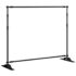 vidaXL Backdrop Stand Black 254x243 cm Steel - Image 5